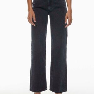 Aritzia The Denim Forum High Rise Wide Leg 28L jeans in black eyeliner size 26.